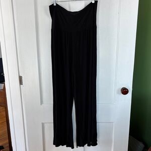 Elegant Black Women's Wide Leg Pants